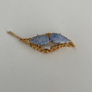 Vintage 18K Gold Diamond and Opal Brooch/Pin